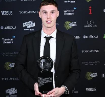 Cole Palmer was honored with the London Football Awards Men's Young Player of the Year 2024